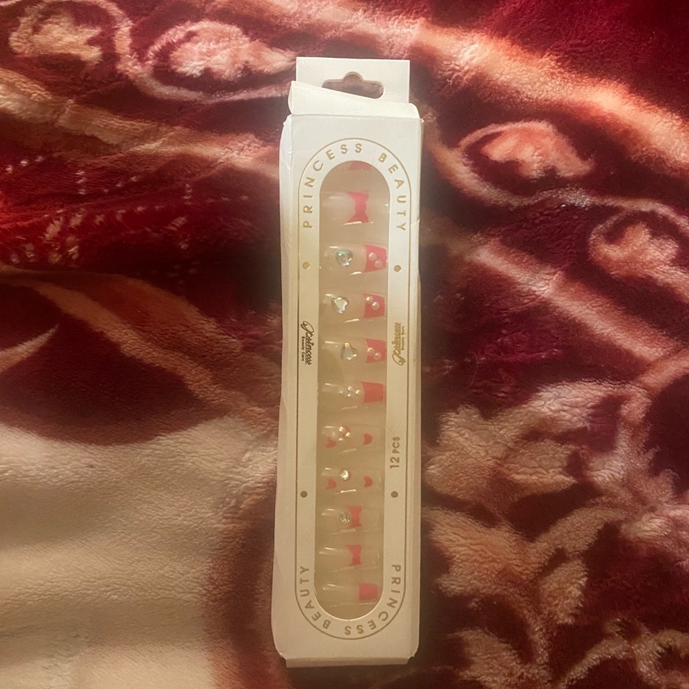 Princess Beauty Pink and White Nail Set